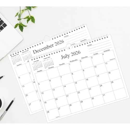 2026 Calendar - 20 Months Calendar 2026 from November 2025 to June 2027, Wall Calendar 2026 with Thick Paper for Home/Office/School, 8.5" x 11", Black