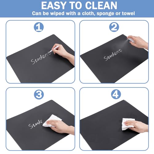 24-Pack Desk Dividers for Students, Plastic Privacy Shields Folders for Student Desks, Sturdy & Durable Testing Dividers for Classroom, Easy to Clean Classroom Privacy Folders School Supplies, Black