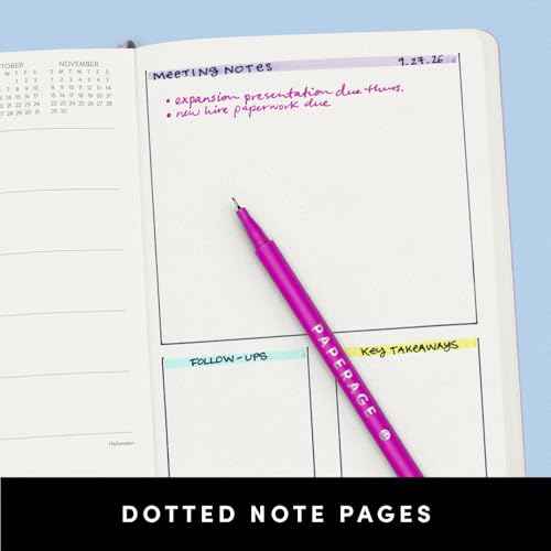 PAPERAGE 2026 Weekly & Monthly Planner, 12 Months (January 2026 - December 2026), 5.6 in x 8 in, Hardcover 2026 Planner with Weekly & Monthly Spreads, Note Pages, Stickers & Back Pocket ? Dark Green