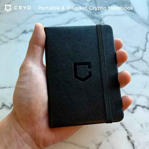 CRYO Crypto Seed Phrase Storage Notebook - Waterproof Bitcoin Recovery Phrase Crypto Password Keeper - 12 to 24 Word Cold Wallet Backup - Mnemonic Passphrase - Pocket Size 2-Pack