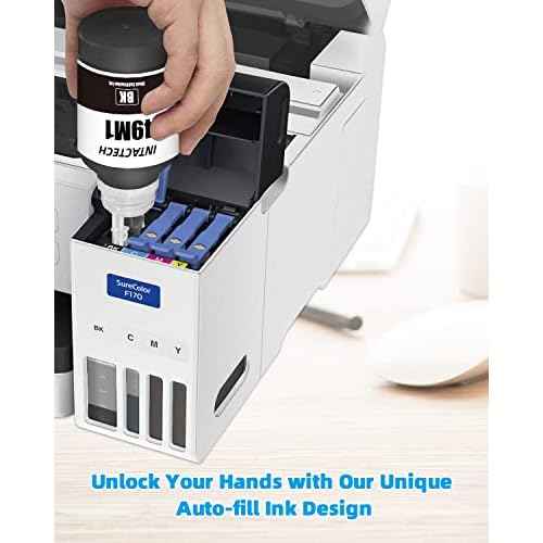 T49M Sublimation Ink for SureColor F170 F570 Dye-Sublimation Printer (140ml x 4, T49M1 T49M2 T49M3 T49M4, Autofill