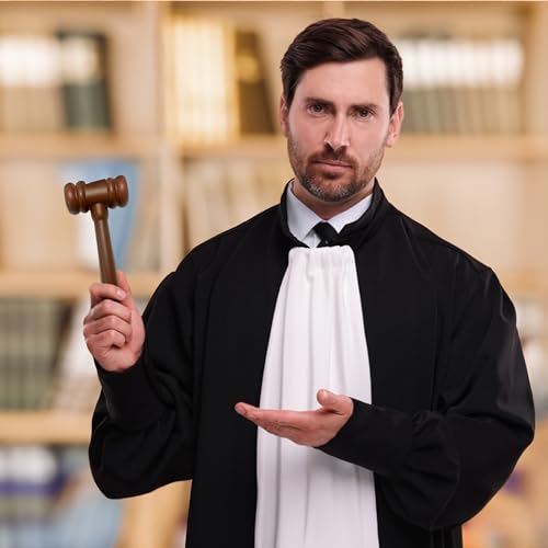 8-Inch Plastic Judge Gavel Prop for Costumes, Theater & Mock Trials
