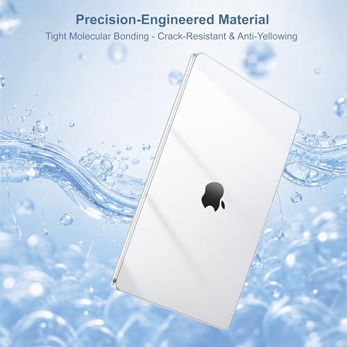MOSISO Crystal Clear MacBook Air 13 Inch Case Compatible with M2 M3 M4 M5 Models