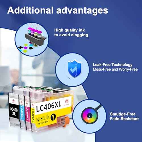 Toner Kingdom Compatible for LC406 LC406XL Ink Cartridges for Brother Printer Work with Brother MFC-J4335DW MFC-J5855DW MFC-J6555DW MFC-J6555DW MFC-J6955DW MFC-J4535DW Printer(High Yield£¬4-Pack)