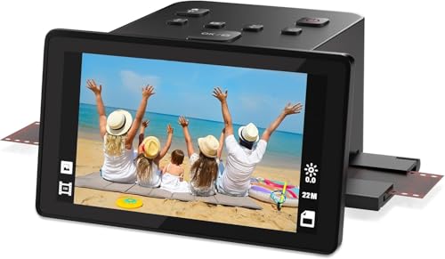 DigitPro Black 22MP Film & Slide Scanner with 5" LCD - Converts 35mm, 126, 110 Negatives & Slides