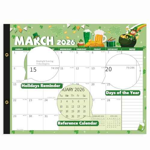 Desk Calendar 2025-2026 , Large 22x17 Desk Pad Calendar from Oct 2025 to Dec 2026, Academic Planner with Cute Monthly Cartoon Themes, Waterproof Cover & Corner Protectors for Home, Office, School