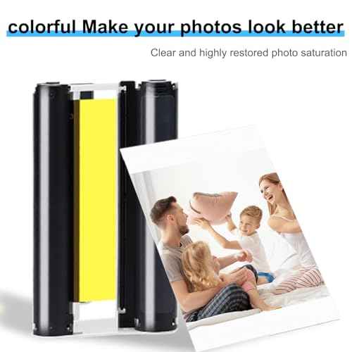 Compatible for Canon Selphy CP1500 Ink and Paper KP-108IN 3 Color Ink Cartridges & 108 Sheets 4x6 Photo Paper Glossy for Canon Selphy CP1300,CP1500,CP1500,CP1000, CP910, CP900 Compact Photo Printers