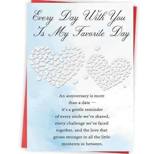 Anniversary Card to Husband Wife, Funny Anniversary Card Gifts for Women, Men, Him, Her, Valentine Day Gifts Decorations