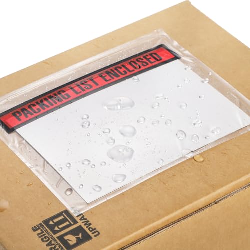 Nicunom 4.5'' x 5.5'' Clear Packing List Envelopes with Self-Adhesive Seal, 1000 pcs