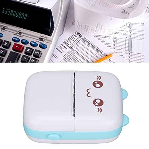Luqeeg Inkless Label Printer, Portable Mini Thermal Printer with 200DPI High Hesolution, Bluetooth Label Printer for Shipping Packages, Sticker Maker Machine for Work Plans, Notes, Memos(Blue)