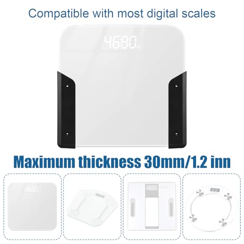 Sinbana Black Wall-Mounted Scale Holder for Bathroom, 19x4.5cm