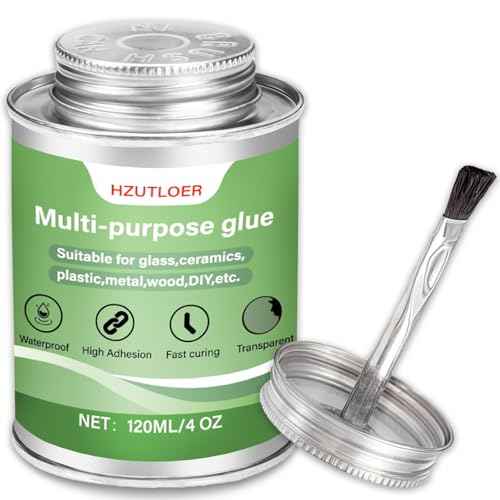 Multi-Purpose Super Glue | 120ml (4oz) High Strength Clear Adhesive with Brush | for Wood, Ceramics, Leather, Plastic | DIY Crafts & Metal Repair