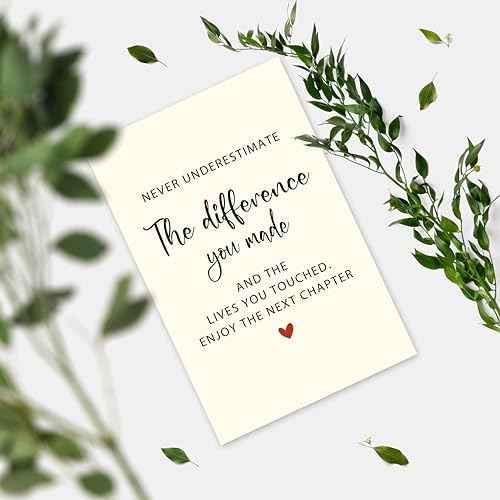 Goodbye Card for Coworkers Leaving - Heartfelt Farewell Card with Uplifting Message ¡®Never Underestimate The Difference You Made¡¯, Retirement Gifts for Women Men, New Job Card for Boss Friends