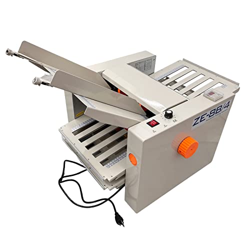 TECHTONGDA Automatic Paper Folding Machine, Document Folder, Digital Paper Folder with Electronic Counter, Variable Speed, Paper Folded Can Range in Size from 2"x3" up to 12"x27", for Manuals Document