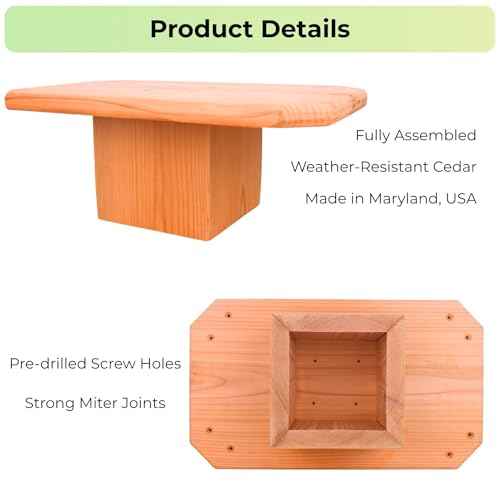 ZXYPRO¢ç Little Library Mount, Cedar | Fits 4x4 Posts | Screws Included | Stable & Easy to Install Outdoor Post Mount