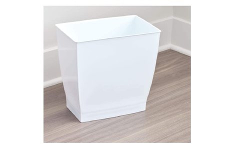 iDesign Spa Mono Rectangular Trash Can, Waste Basket for Bathroom, Kitchen, Office-Set of 2, 2 Count