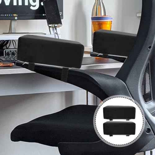 1 Pair Chair Armrest Booster Pad Padded Armrest Cushion Chair Elbow Wrist Support Cushions Rotating Arm s Desk Arm Covers Seat Mat Plush Office
