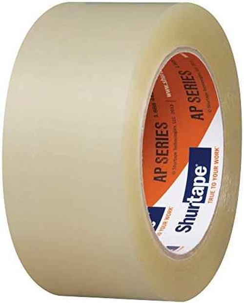 Shurtape AP 201 Medium Duty Shipping and Packaging Tape, Clear, 48mm x 100 Meter Roll, 6-Pack (232518)