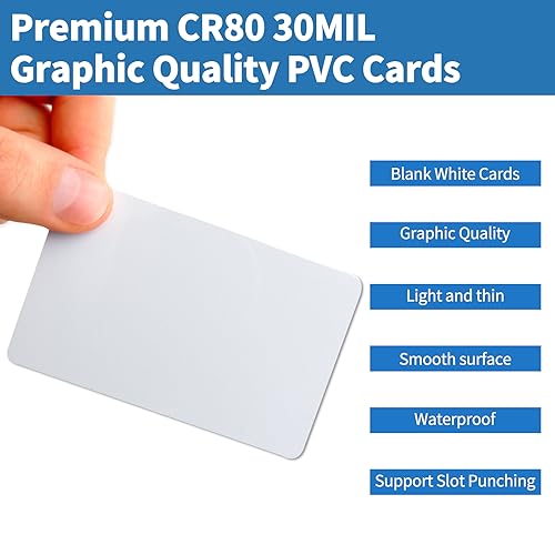25 Pack Premium CR80 30Mil PVC Cards for ID Badge Printers - Klmnduo