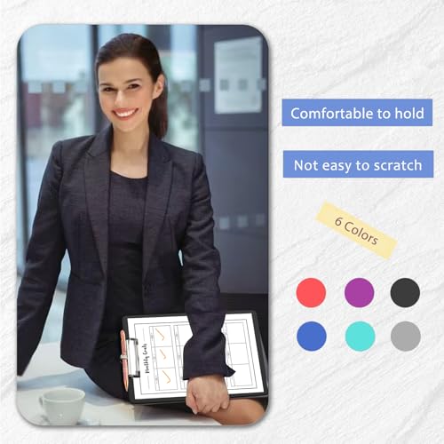 clipboards with pen holder, plastic A4 letter size 6 pack – holds 100 sheets