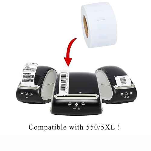 Address & Barcode Labels Replacement for DYMO 30251 (1-1/8" x 3-1/2") [10 Rolls/1300 Labels] Compatible with DYMO Labelwriter 450, 4XL,550,5XL & Zebra Desktop Printers