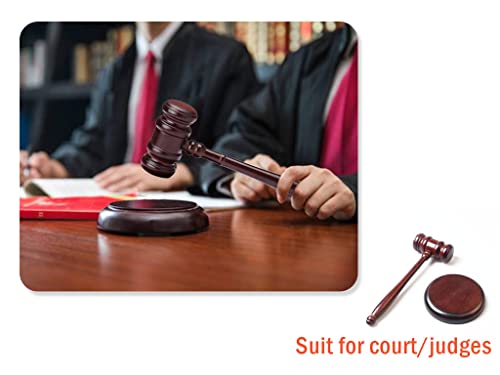 Black Wooden Gavel and Sound Block Set for Judges and Lawyers - Handcrafted Office Decor