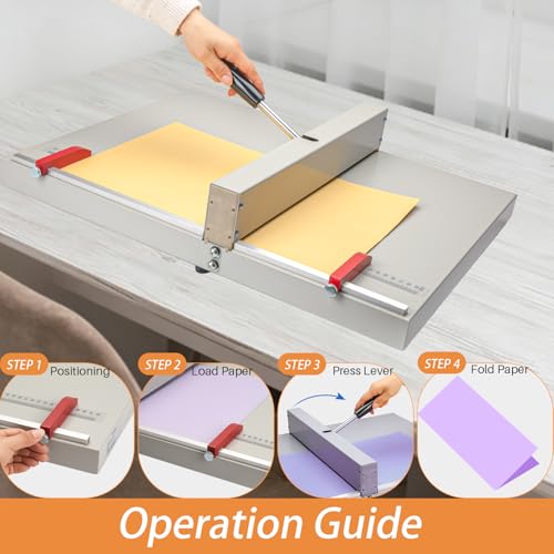 CHENNTAI 18-Inch Desktop Paper Creasing Machine for Business & Craft Folders
