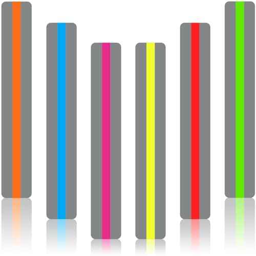 36 Pieces Guided Reading Strips Highlight Strips Colored Overlays Colorful Bookmarks Help with Dyslexia for Children and Teaching Supplies (6 Colors)