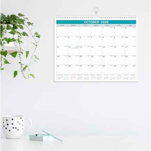 Calendar 2026, 12 Months from January 2026 to December 2026,11.5" x 14.6", with Julian Date