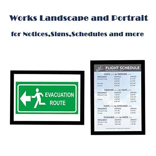 24Pc Mangetic Sign Holder,8.5x 11 Magnetic Display Frame For Document,Plastic Outer Frame wz Magnet Border work on Metal Iron Magnet Surface