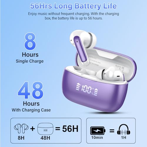 Dbasne AI Translation Earbuds with 164 Languages Bluetooth 5.4 Voice Translator