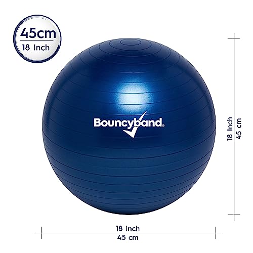 Bouncyband Balance Ball Small Dark Blue – Flexible Seating Ball for Focus & Posture