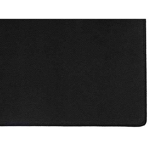 Mega Size Gaming Mouse Pad - Anti Slip Rubber Base - Stitched Edges - Large Desk Mat - 48" x 24" x 0.16" (Mega, All Black/No Logo)