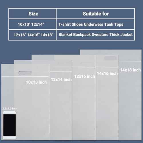 T Shirt Bags for Clothing, 10x13 inch, Pack of 100, Strong & Durable Resealable 3 Mil Thick Packaging Plastic Bags for Business Packing Shipping Travel, Frosted Package Bags, with Handle