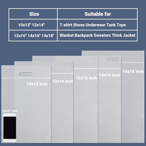 Svaldo 10x13 Inch Frosted Resealable Plastic Bags Pack of 100 for Clothing Packaging