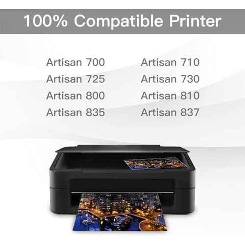 BeOne Remanufactured Ink Cartridges Replacement for Epson T098 T099 98 99 T98 T99 to use with Artisan 700 710 725 730 800 810 835 837 Printer (1Black 1Cyan 1Magenta 1Light Cyan 1Light Magenta 1Yellow)