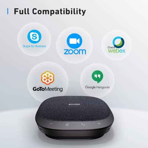 Anker PowerConf S330 USB Speakerphone, Conference Microphone for Home Office, Smart Voice Enhancement, Plug and Play, 360¡Æ Voice Coverage, Powerful Sound, Desktop PC Speaker, Online Meetings