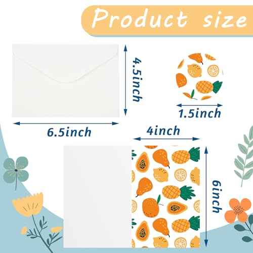 Engrowtic 200 Pcs Blank Cards with Envelopes All Occasion Blank Greeting Cards Notecards with Envelopes Bulk 4 x 6 Inches Greeting Accessories with Stickers for Women Men Adults Thank You 20 Styles