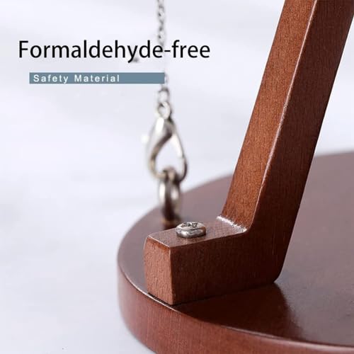 Tensegrity Table Toy - Solid Wood Desk Ornament with Stainless Steel Chain