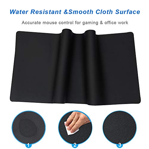 Cmhoo XXL Large Gaming Mouse Pad 15.7 x 35.4 Inches Anti-Fray Non-Slip Surface