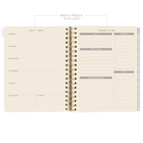 Graphique 2026 Spiral Frosted Cover Planner | 18 Month Organizer July 2025 - Dec. 2026 | Weekly & Monthly Spreads | To-Do & Note List | Reference Tabs | Reminder Stickers | Snoopy on House | 8¡± x 10¡±