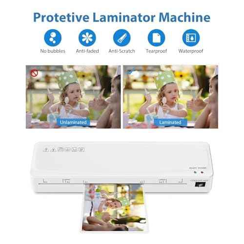 Laminator Machine, Sweleke A3 Laminating Machine with 5 Laminating Sheets, 11x 17 Thermal Lamination Machine for Home, 13 Inch Laminator Machine Hot and Cold for School Office Use