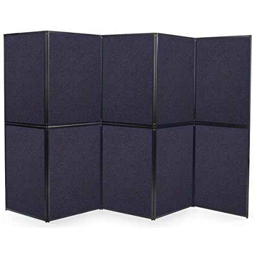 Trade Show Presentation Board, 10 Panels, Double Sided, with or Without (3) 150W Lights, Hook & Loop-Receptive