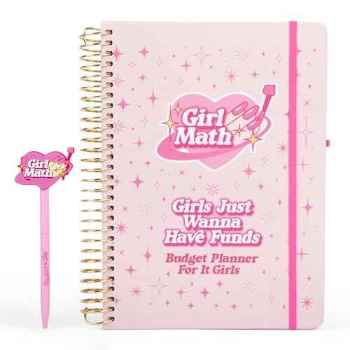 GIRL MATH Budget Planner and Monthly Bill Organizer ? Expense Tracker Notebook Budget Binder ? 12 Months Undated Monthly Budget Journal Spending Tracker ? Cute Girly Planner Budget Book (STARS COVER)