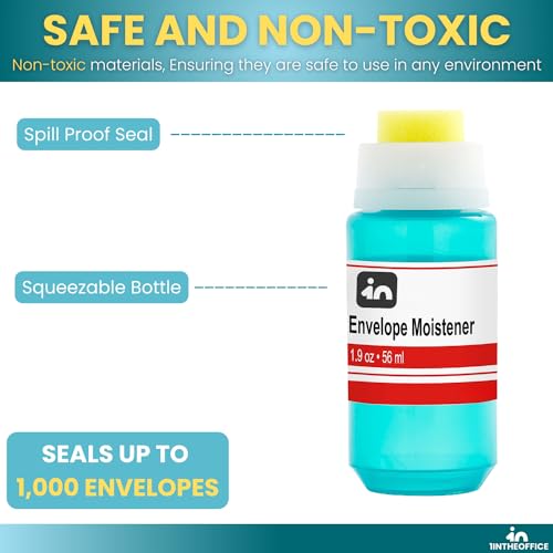 2-Pack Envelope Moistener with Sponge - No Foul Tasting Water