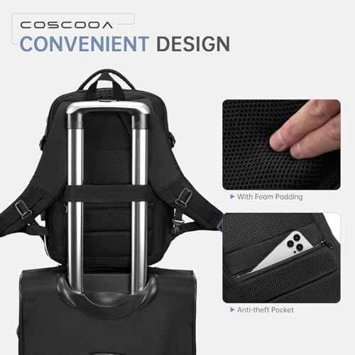 Expandable Travel Backpack 20-30L,Cabin Size United Airlines Personal Item Bag 17x10x9 inch,Flight Approved Underseat Ryanair 40x20x25 CM Carry on Luggage Bag,Mochila de Viaje