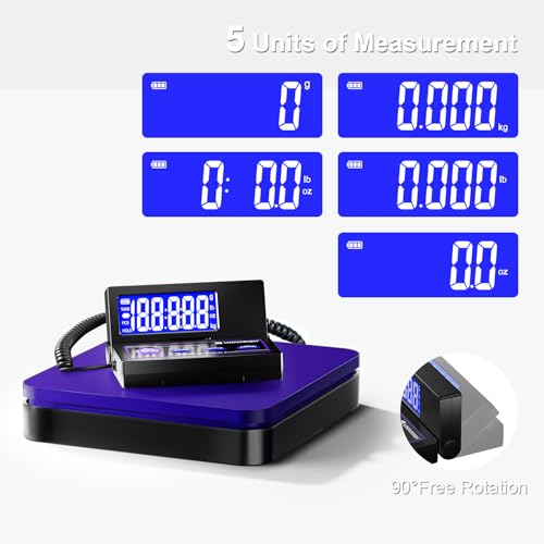UNIWEIGH Purple & Black Digital Shipping Scale 110lb/0.1oz Postal Weighing Scale