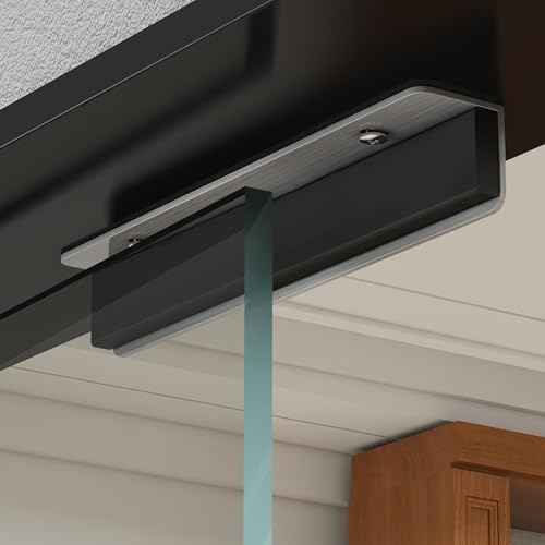 OUZUGIE L-Shaped Door Stopper Quite Door Protector for Top of Door Stainless Steel Door Stops with Strong Back Adhesive for Any Materials Door Sliver 2 Pack
