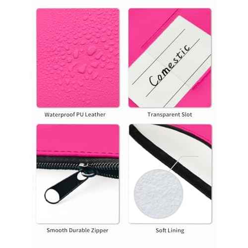 2-Pack Bank Deposit Money Bags with Zipper, 11 x 6 Inches, PU Leather Cash Pouches with Label, for Coins, Cosmetics, Bills, Tools, Hot Pink & Light Blue