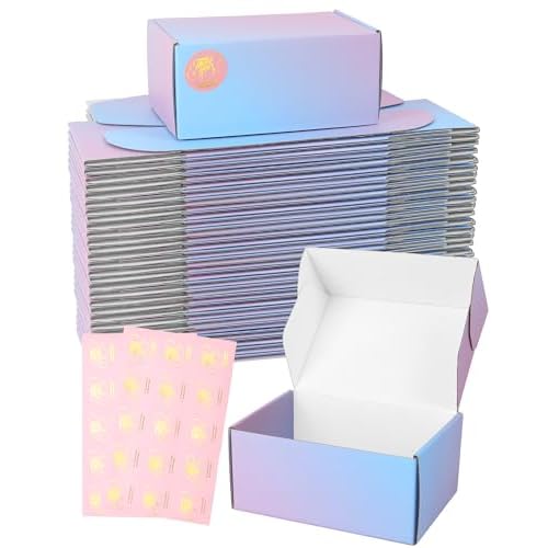 Shipping Boxes 9x6x4 Inch - 30 Pack: Medium Corrugated Cardboard Boxes - Purple Shipping Boxes for Small Business
